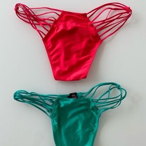 Victoria Secret Ruby + Emerald Satin Panties ♦️♥️